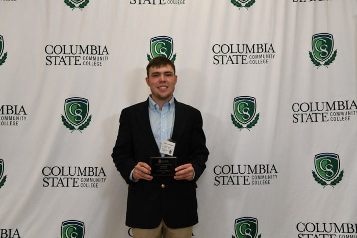 Keith David Raiston received the English Academic Discipline Award. Not pictured: Bonnie Jean Ammon received an Academic Excellence Award.