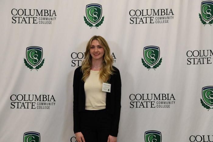 Charlotte N. Cochran received an Academic Excellence Award. Not pictured: Isabella Noel Collins received the Accounting Academic Discipline Award and Jack W. Shively received the Humanities Academic Discipline Award.