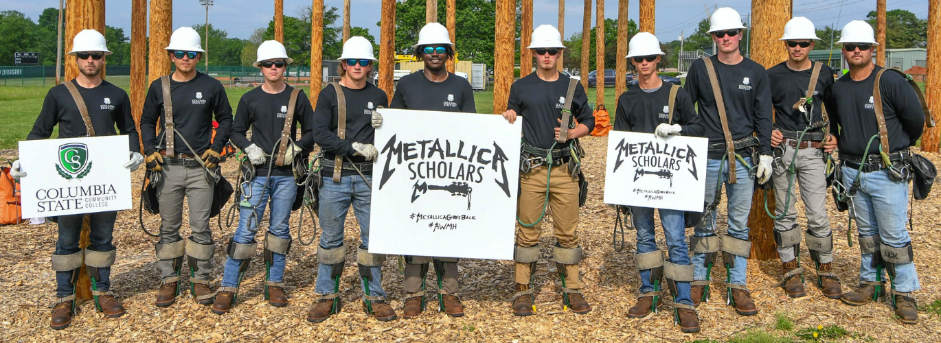 Spring 2025 Pre-Apprentice Lineworker Metallica Scholars Initiative recipients