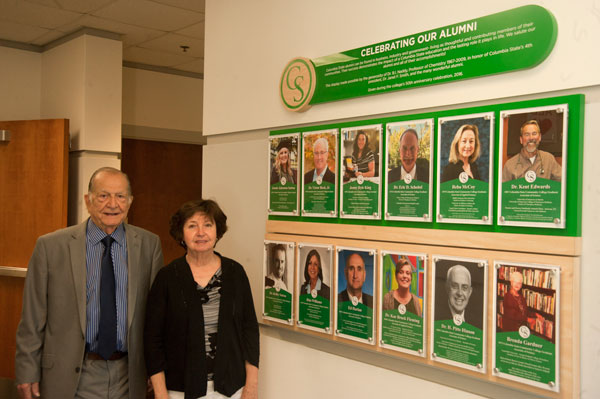 Dr. B.I Naddy and President Smith at the Alumni Spotlight